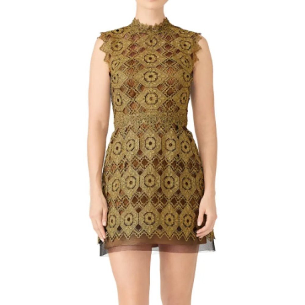 Catherine Deane‎ Kate Lace Dress in Gold sz 0